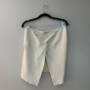 Abercrombie & Fitch Cream Ribbed Twist Front Tube Top XL